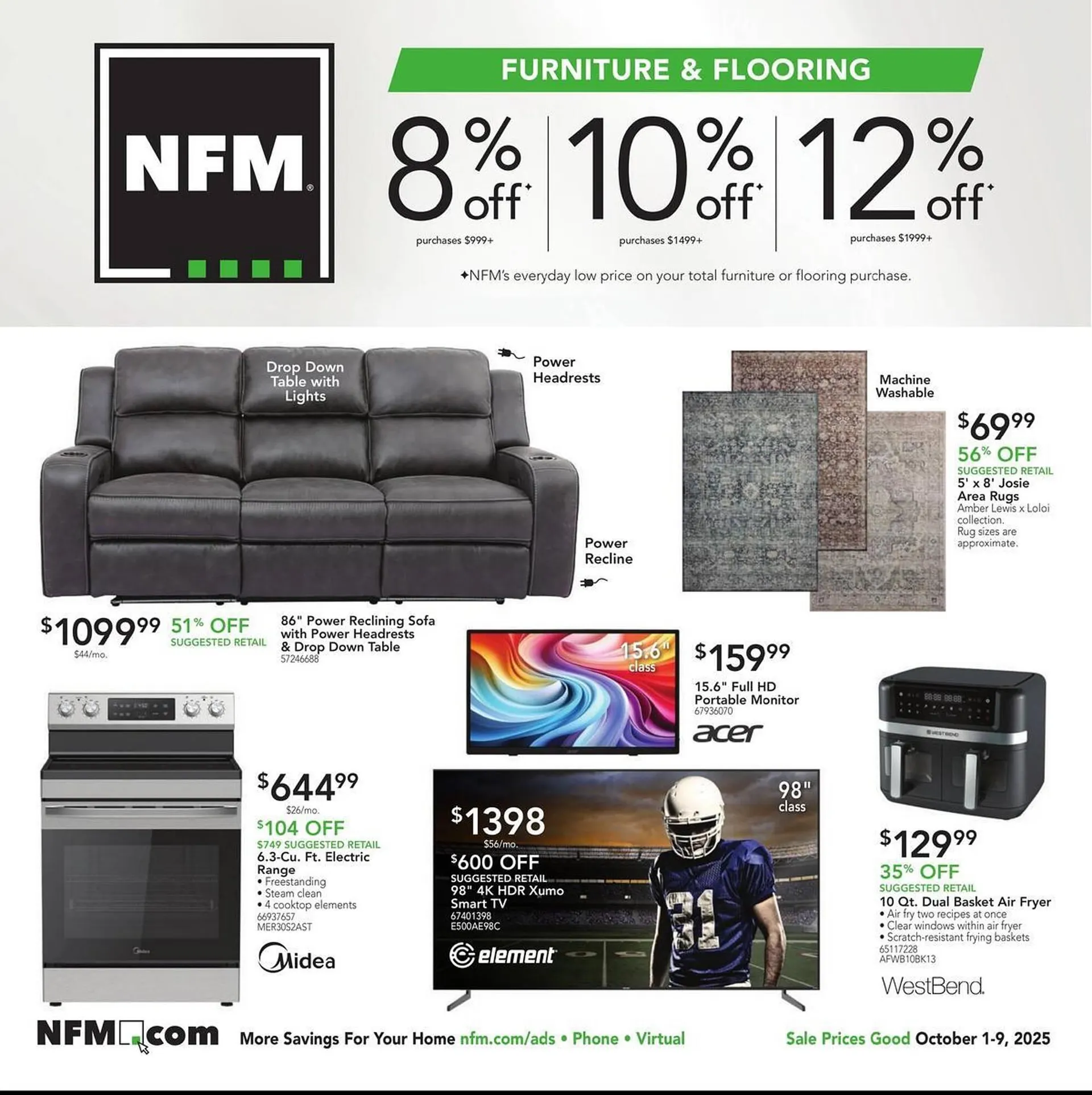 Weekly ad Nebraska Furniture Mart weekly ad from October 1 to October 9 2025 - Page 1