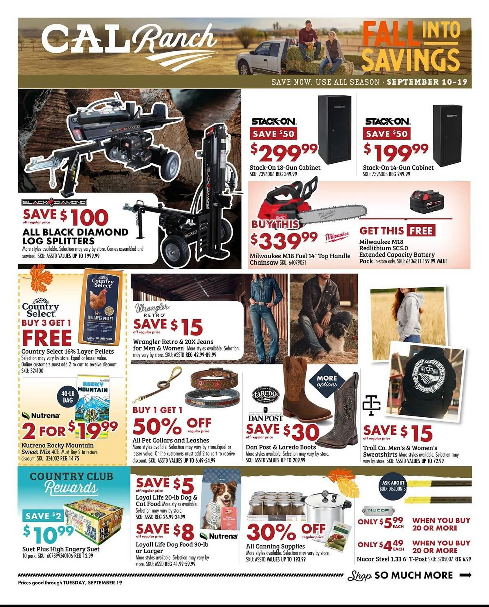 Weekly ad C A L Ranch Stores weekly ad from September 10 to September 19 2025 - Page 1