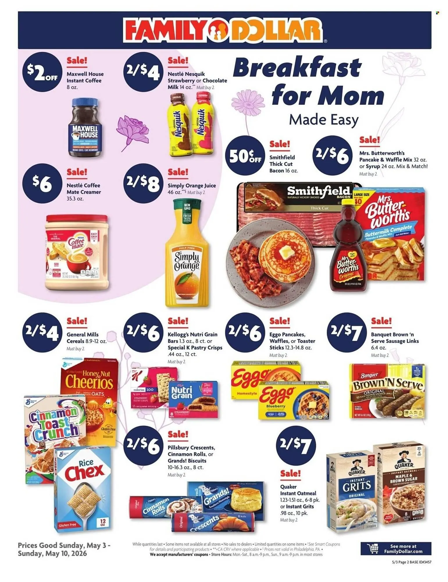 Weekly promotion Family Dollar weekly ad spanning from May 3 to May 10 2026 - Page 2 for Catalogue 365