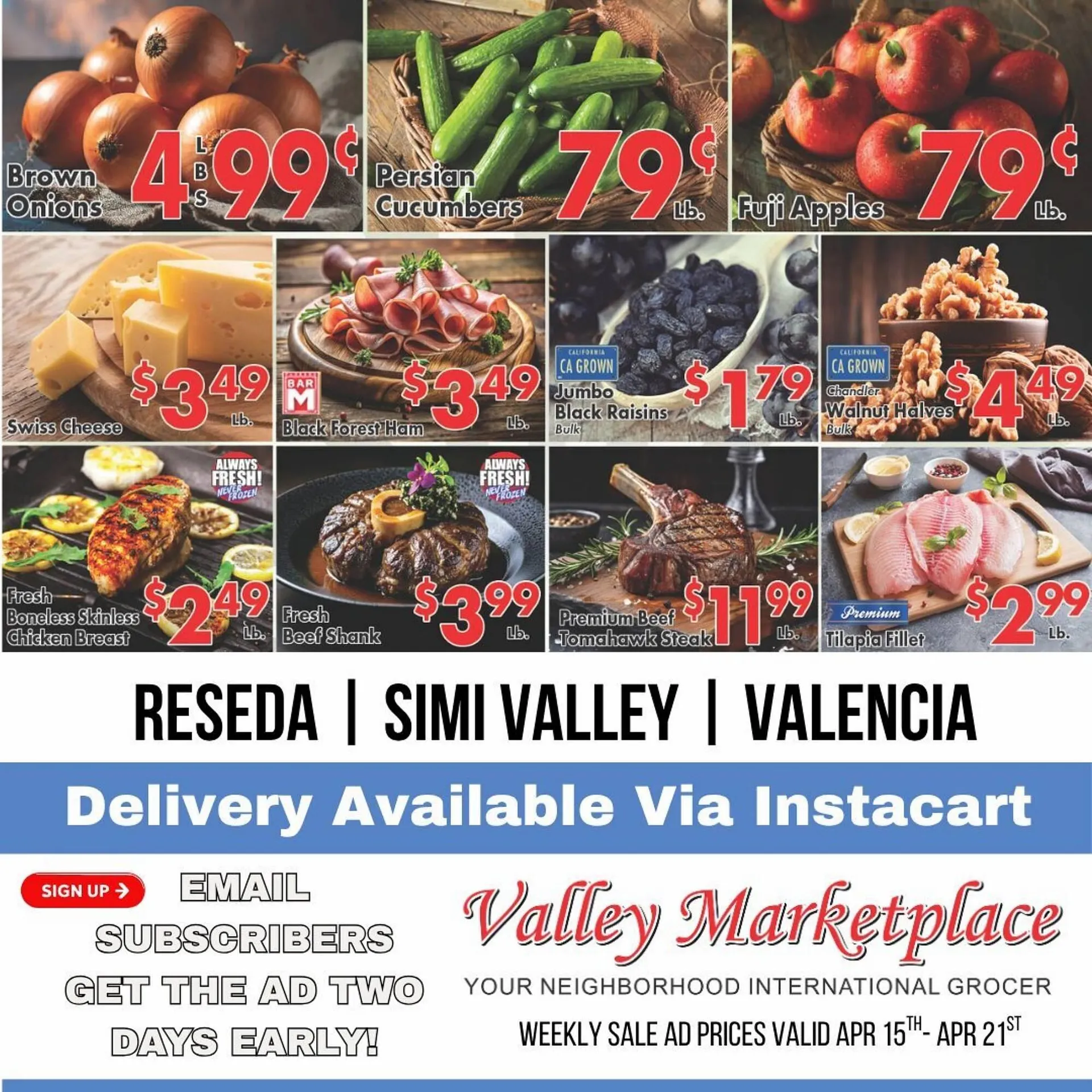 Weekly promotion Valley Marketplace weekly ad spanning from April 17 to April 21 2026 - Page 1 for Catalogue 365