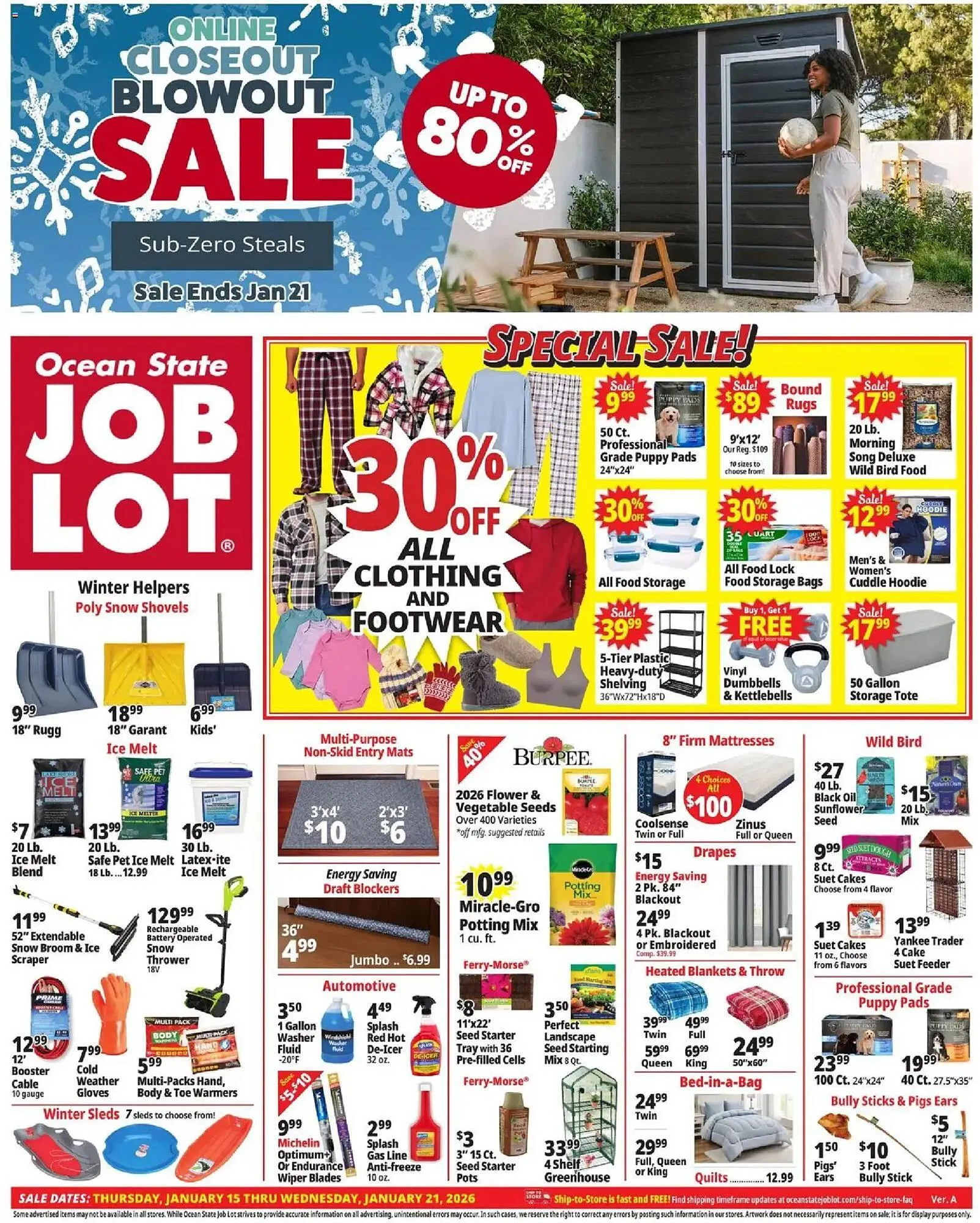 Weekly ad Ocean State Job Lot flyer from January 15 to January 22 2026 - Page 1