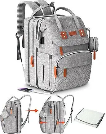 Extra Large Diaper Bag Backpack, Expandable Diaper Bag, Twin Diaper Bag
