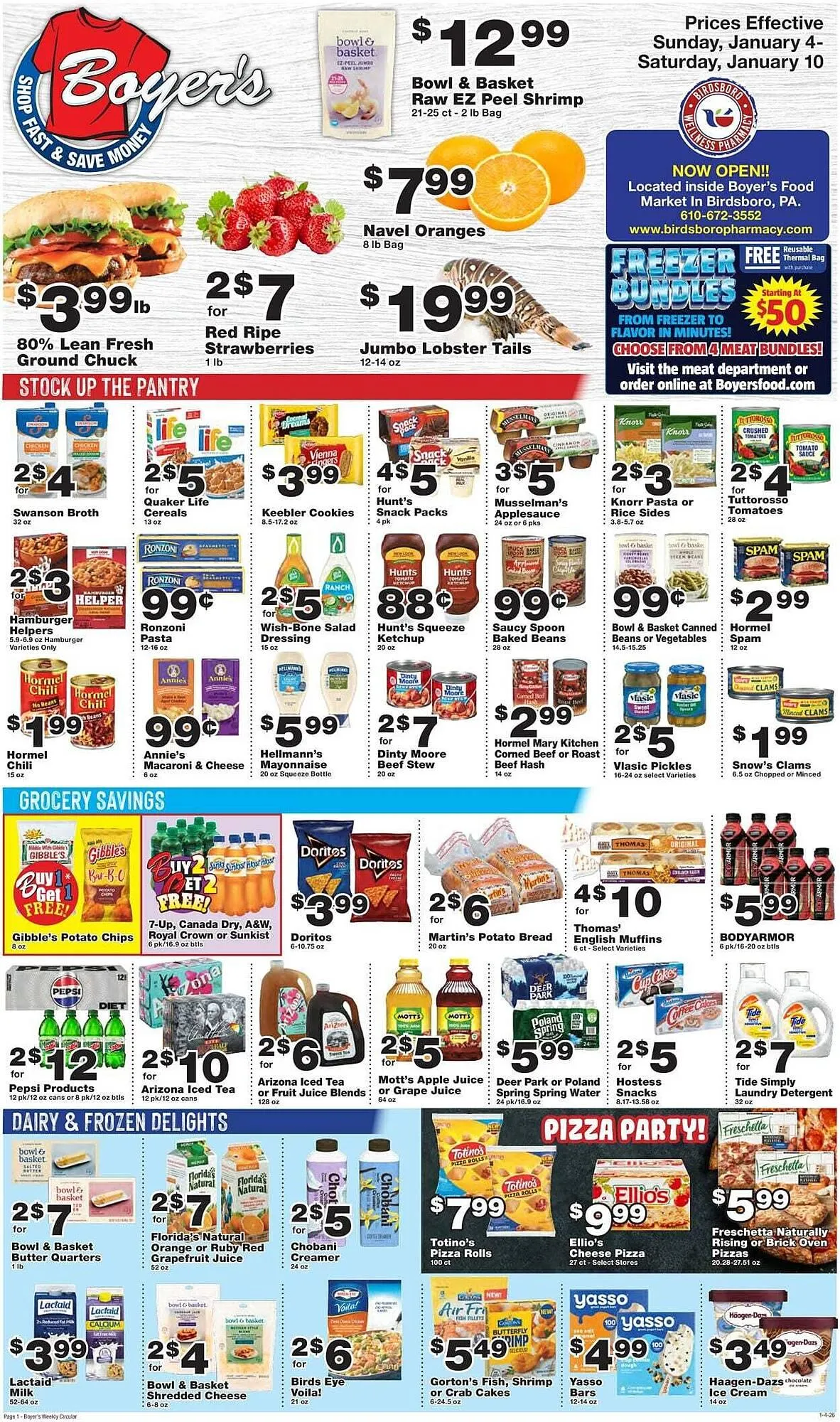 Weekly ad Boyer's Food Markets weekly ad from January 4 to January 10 2026 - Page 1