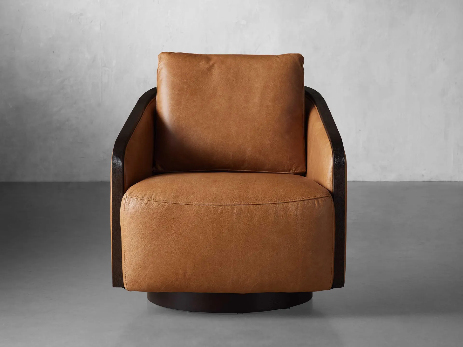Pomona Leather Swivel Chair