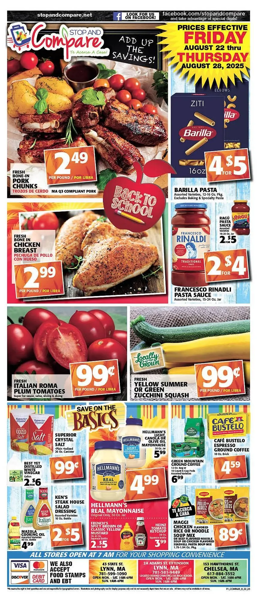 Weekly ad Stop and Compare Markets Weekly Ad from August 22 to August 28 2025 - Page 1