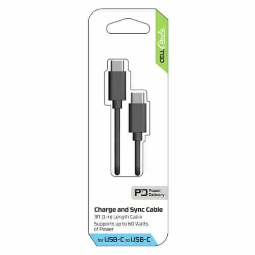 CELLCandy USB C to C Cable - Black