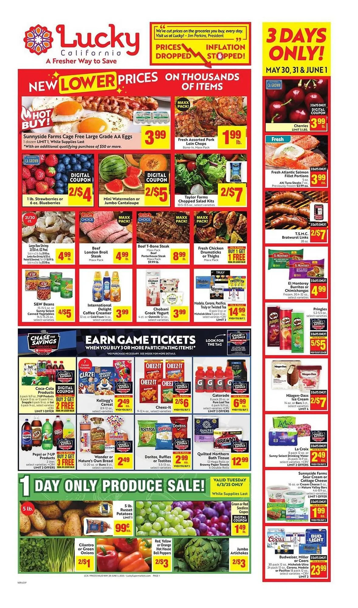 Weekly ad Lucky Supermarkets Weekly Ad from May 28 to June 3 2025 - Page 1