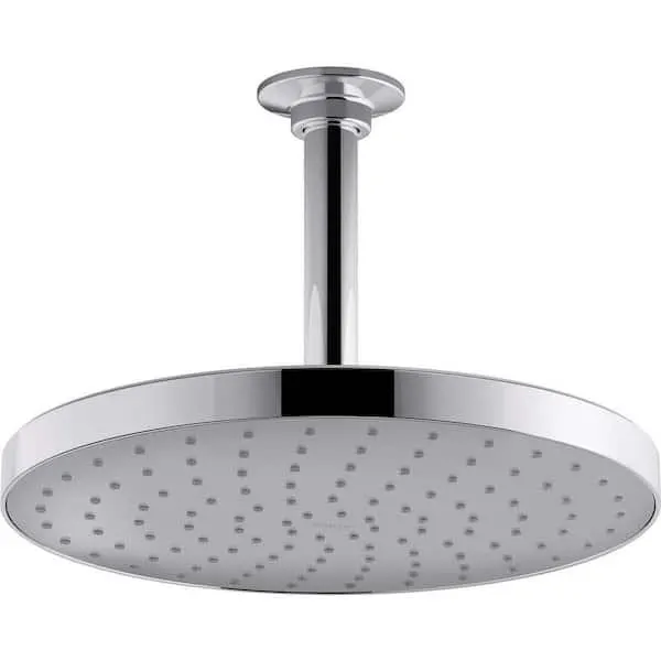Awaken 1-Spray Patterns with 1.75 GPM 9.875 in. Ceiling Mount Fixed Shower Head in Polished Chrome