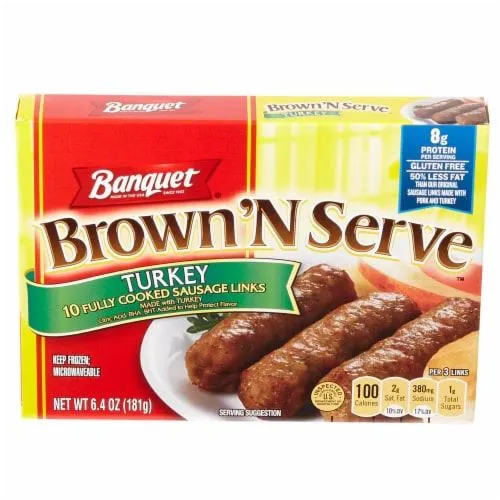 Banquet Brown 'n Serve Turkey Sausage Frozen Meat