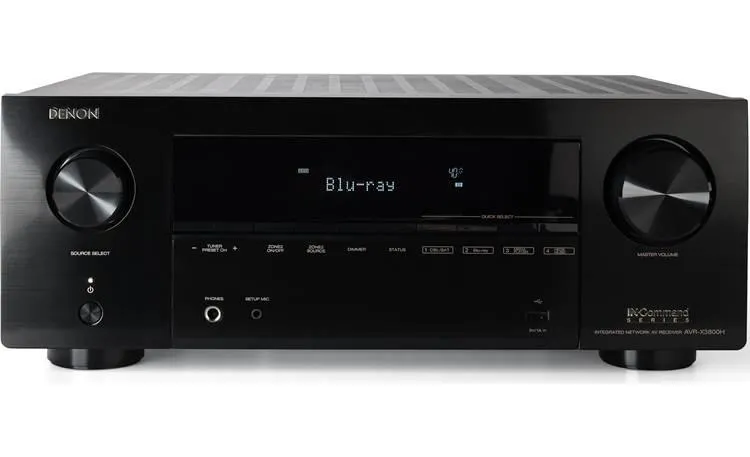 Denon AVR-X3800H 9.4-channel home theater receiver with Dolby Atmos®, Bluetooth®, Apple AirPlay® 2, and Amazon Alexa compatibility
