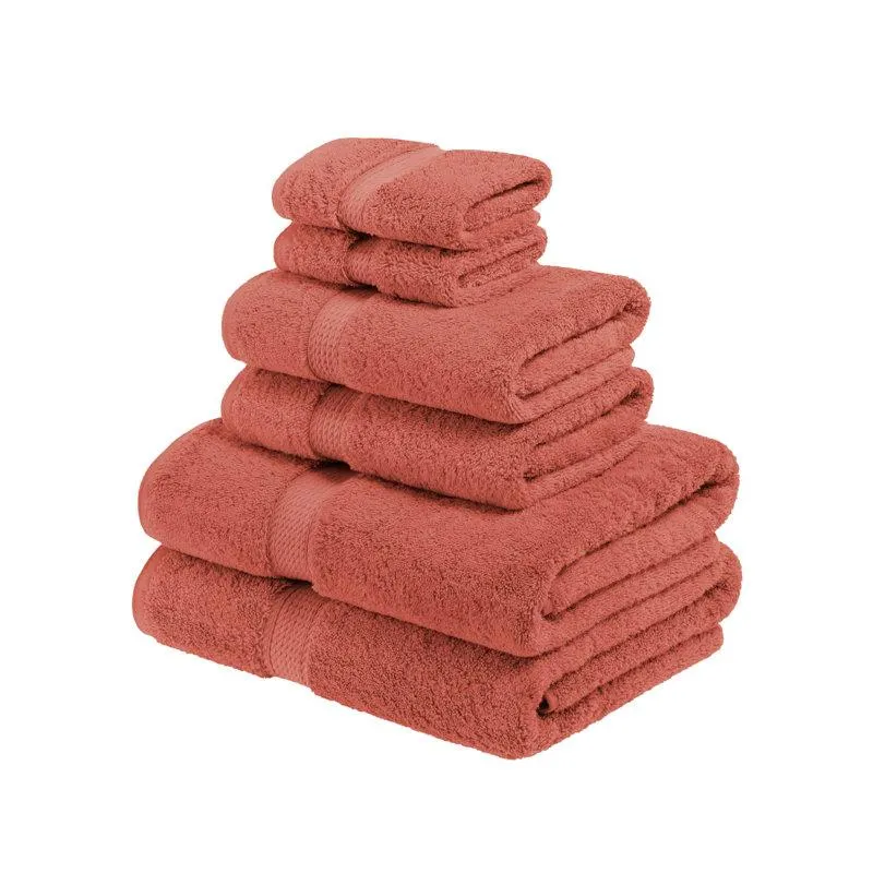 Scotia 6 Piece Egyptian-Quality Cotton 800 GSM Heavy Highly Absorbent Luxury Bath Towel Set
