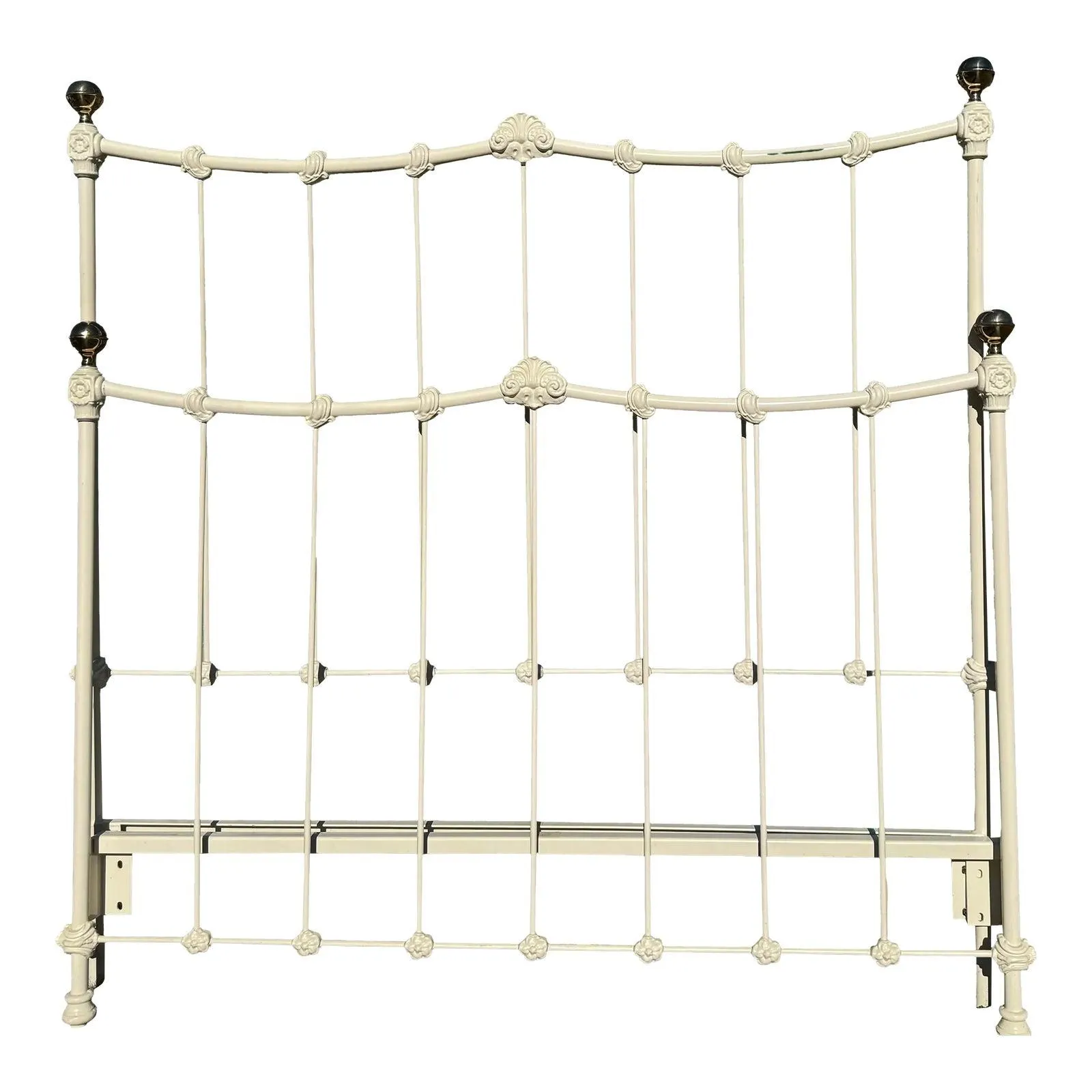 Enameled White Iron Bed- Full Size