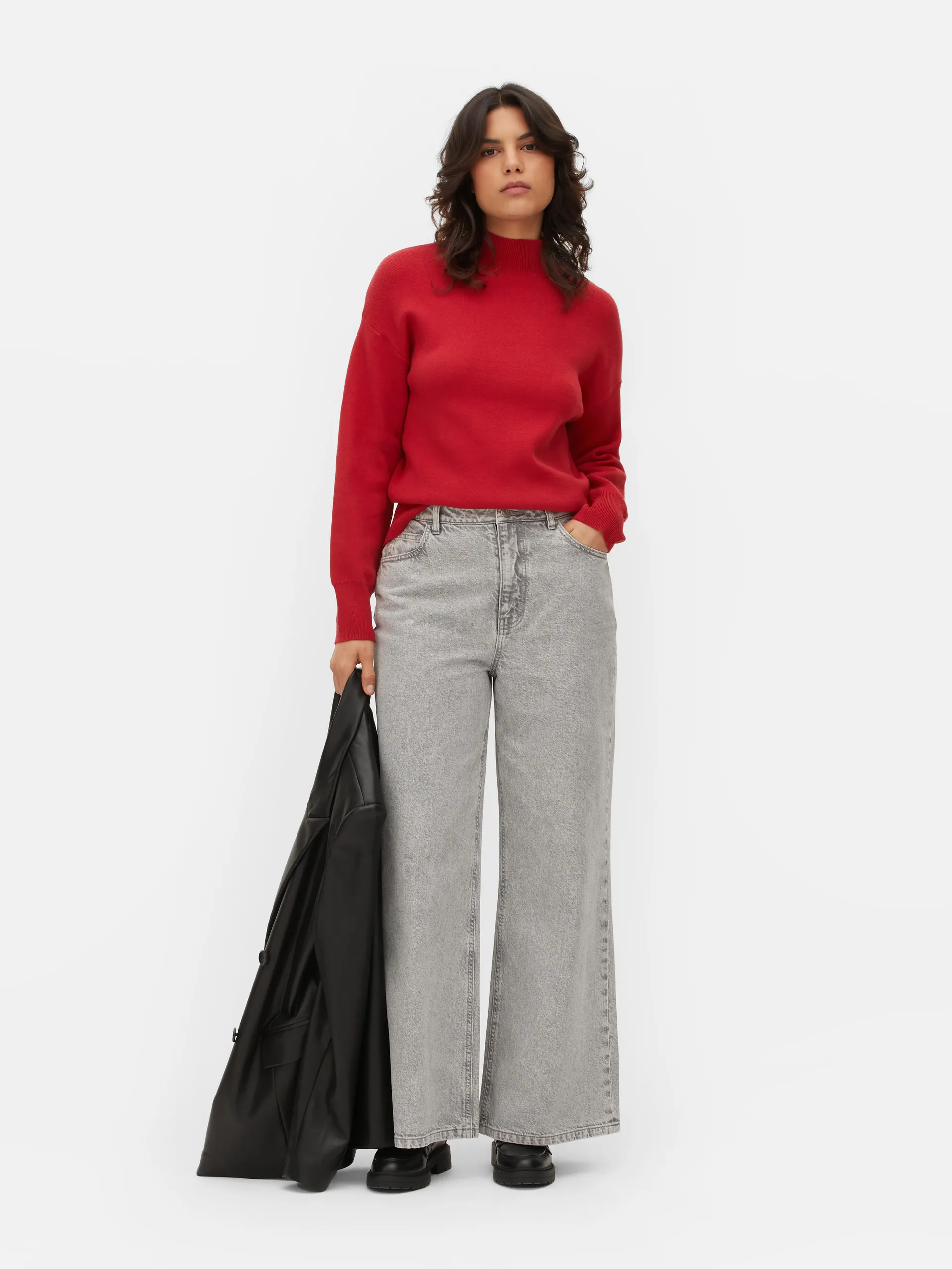 Camisola malha gola subida