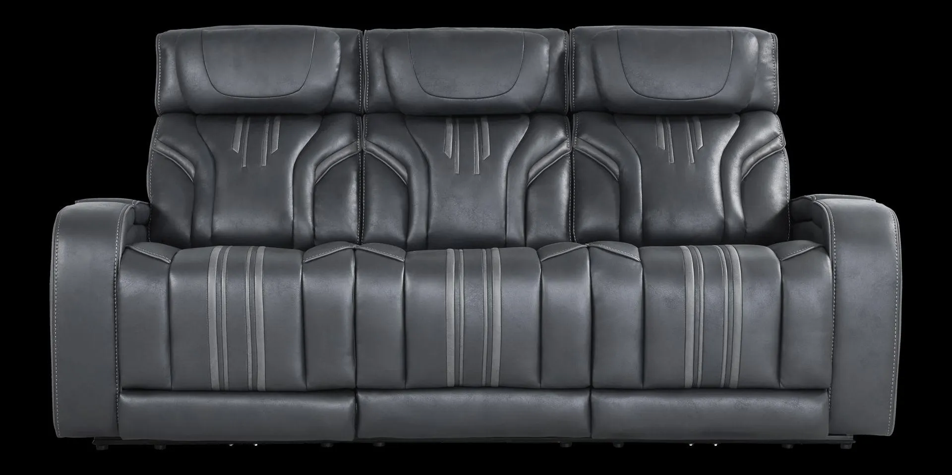 Southlake Navy Triple Power Reclining Sofa with Audio