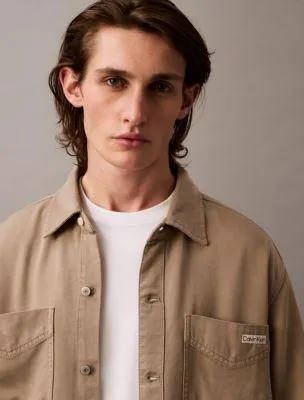 Twill Relaxed Button-Down Shirt