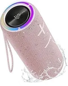 Bluetooth Speaker,30W Portable Wireless Speaker with TWS,IPX7 Waterproof, 8H Playtime, LED Lights,for Pool/Beach/Shower, Blue Gifts, Electronic Gifts