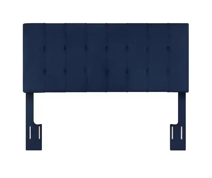 Regina Blue Velvet Upholstered Queen Headboard