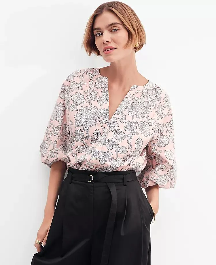 Weekend Collection Paisley Raglan Popover