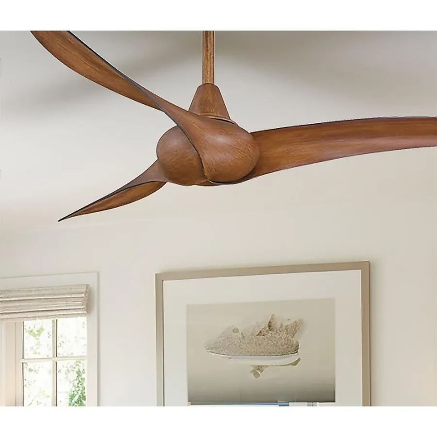 Minka Aire Wave 52 52-in Distressed Koa with Distressed Koa Blades Propeller Ceiling Fan Without Light 3 -Blade