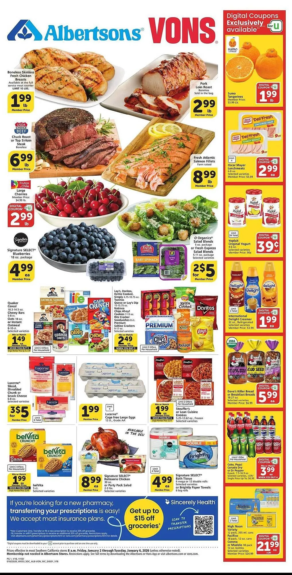Weekly ad Vons weekly ad from January 2 to January 6 2026 - Page 1