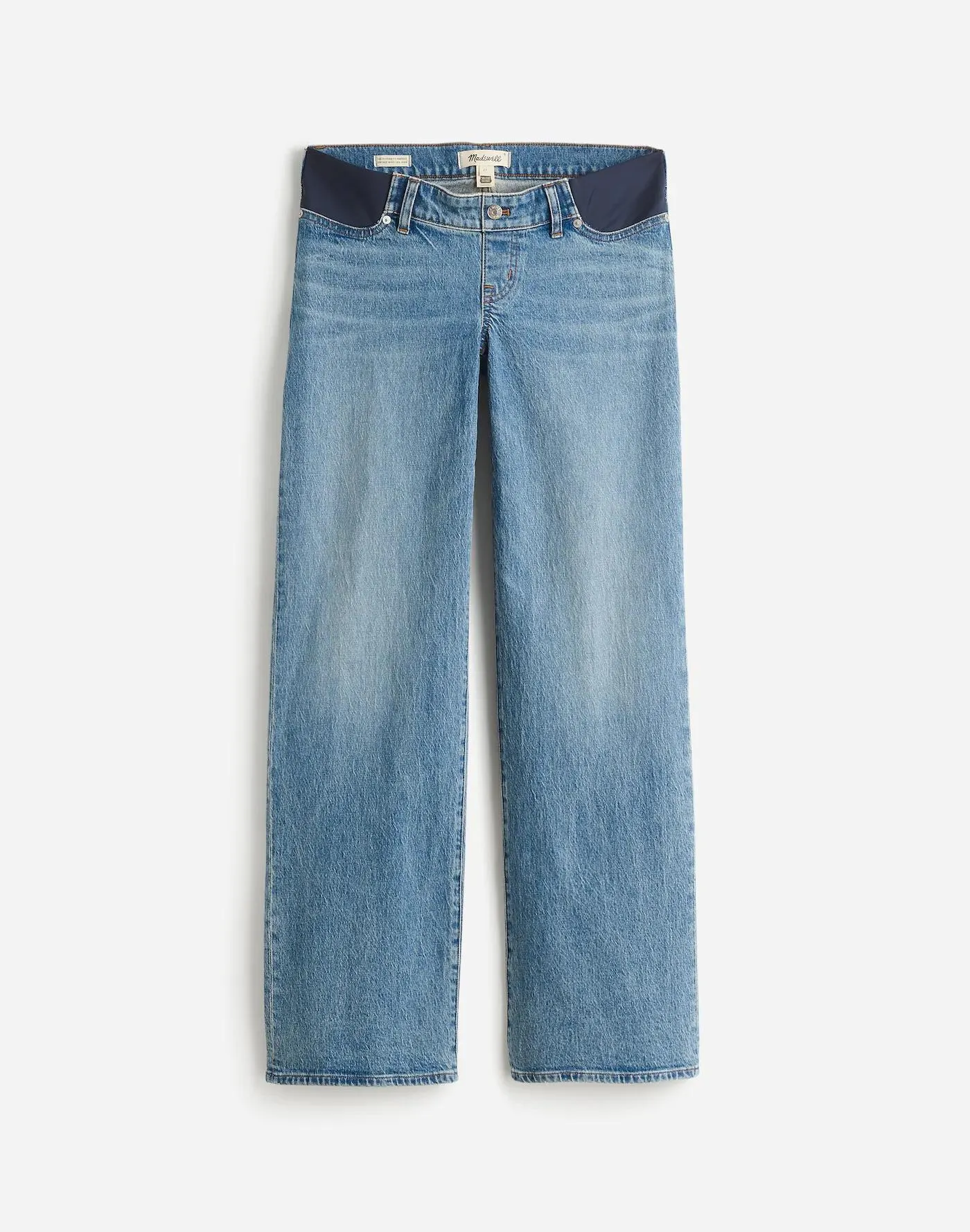 The Maternity Side-Panel Perfect Vintage Wide-Leg Jean in Enmore Wash