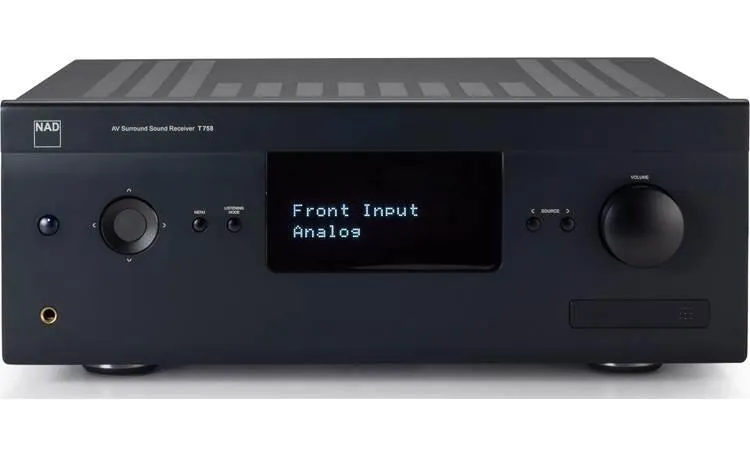 NAD T 758 V3i 7.1-channel home theater receiver with BluOS®, Apple AirPlay® 2, and Dolby Atmos®