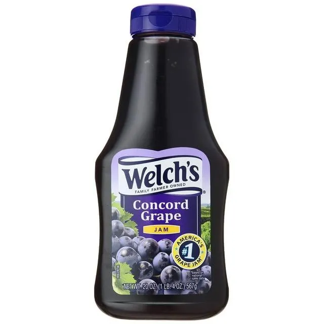 Pack of 2 - Welchs Concord Grape Jam, 20 Oz Packaging May Vary