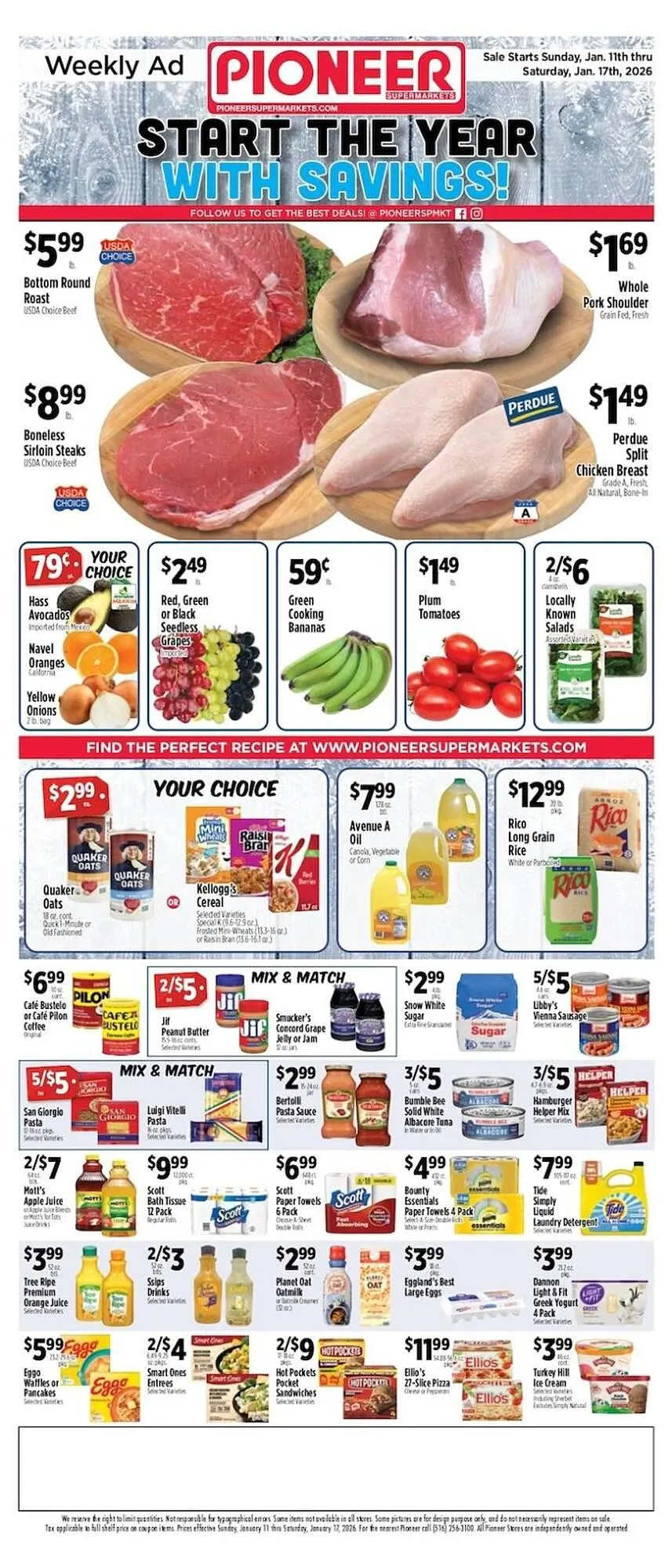 Weekly ad Pioneer Supermarkets weekly ad from January 11 to January 17 2026 - Page 1