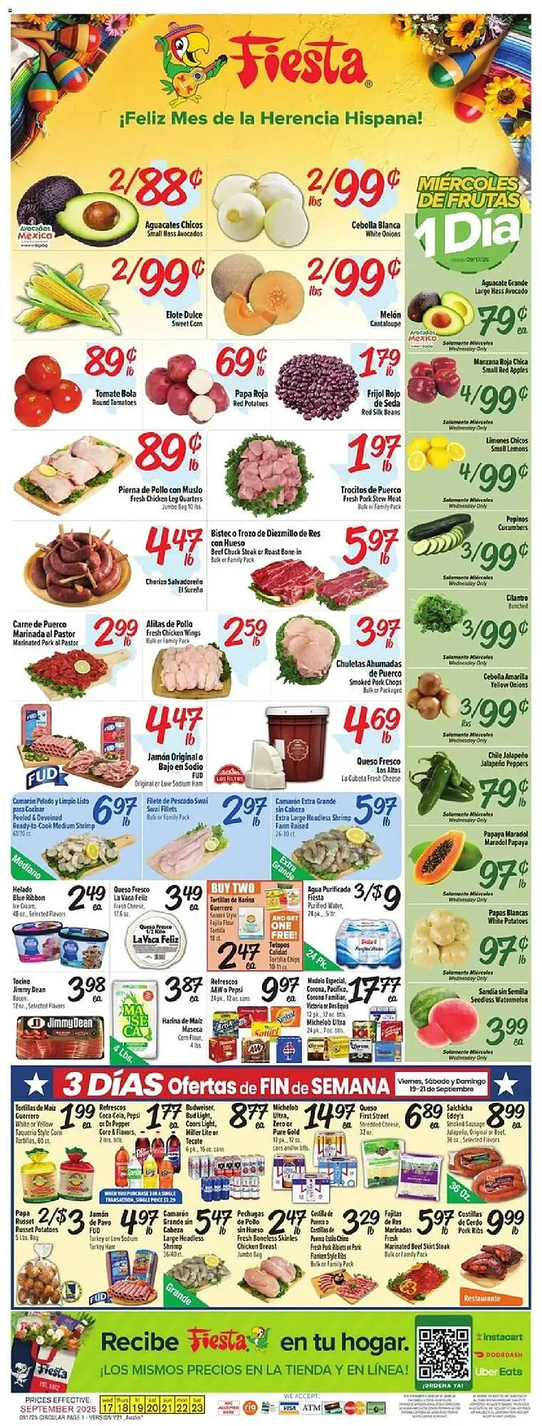 Weekly ad Fiesta Mart weekly ad from September 17 to September 24 2025 - Page 1