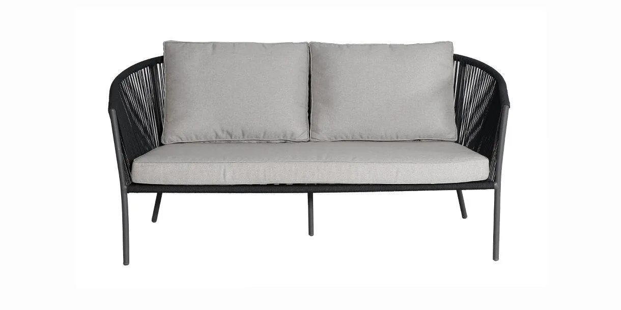Paia Outdoor 2 Seater Sofa Dark Gray