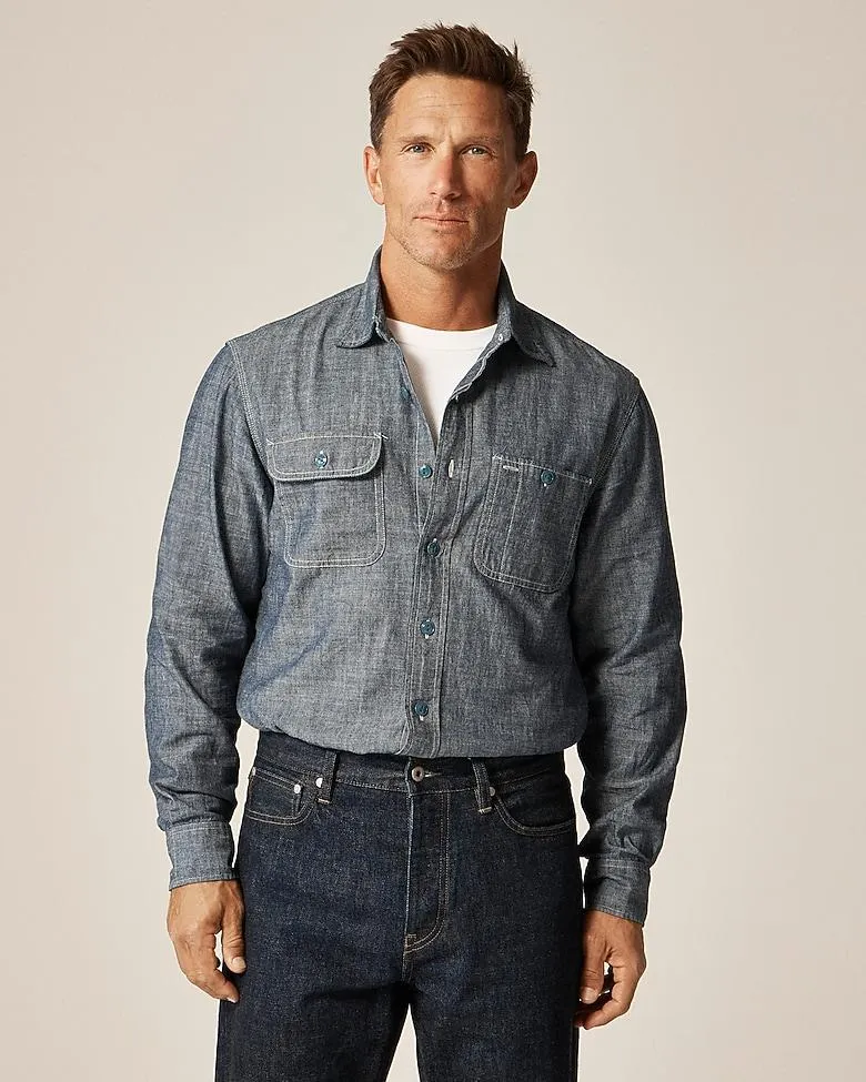 Wallace & Barnes Japanese selvedge chambray workshirt