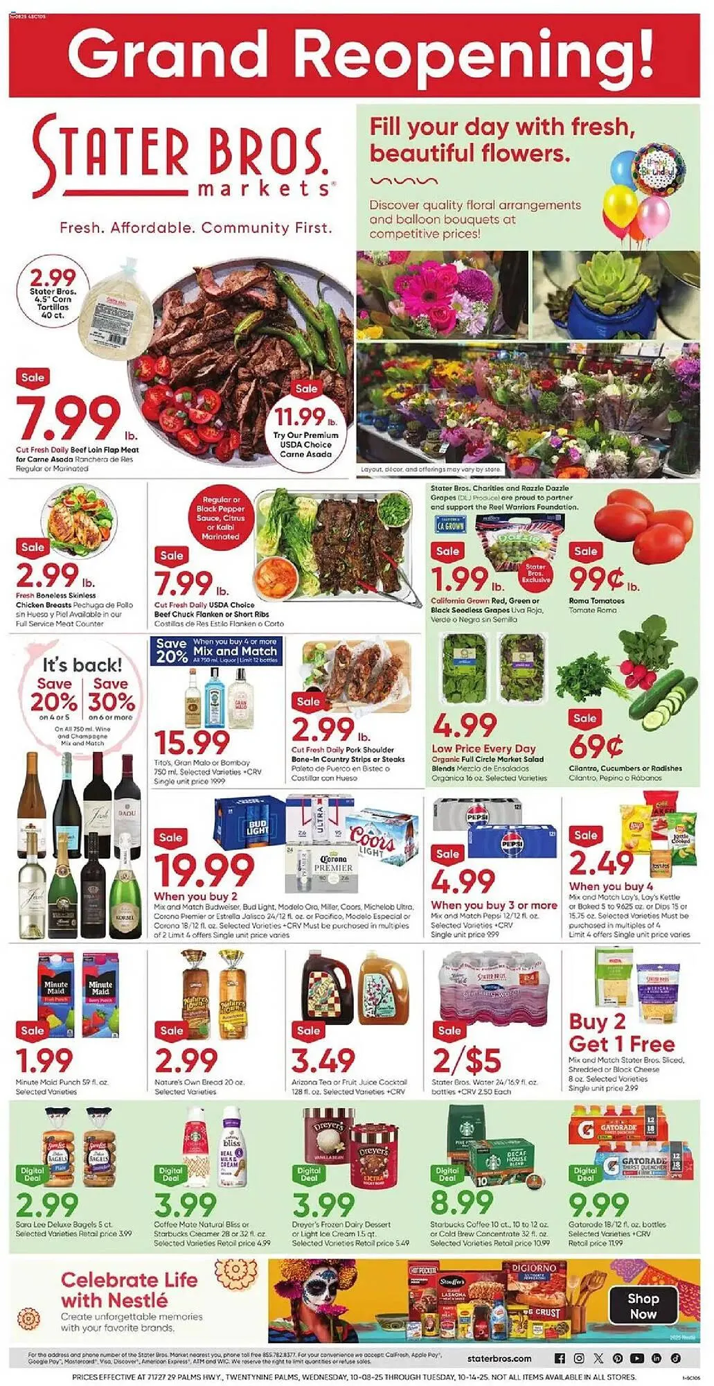 Weekly ad Stater Bros weekly ad from October 8 to October 15 2025 - Page 1