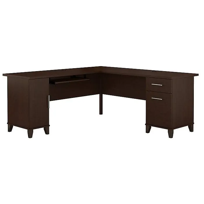 Bush Furniture Somerset 72"W L Shaped Desk with Storage,