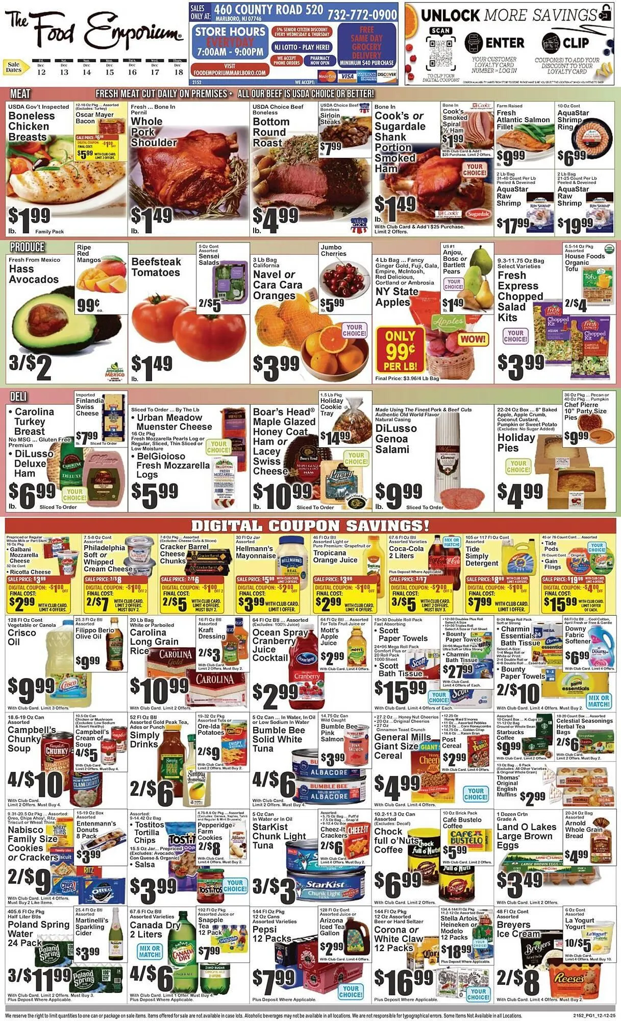 Weekly ad The Food Emporium circular from December 12 to December 18 2025 - Page 1
