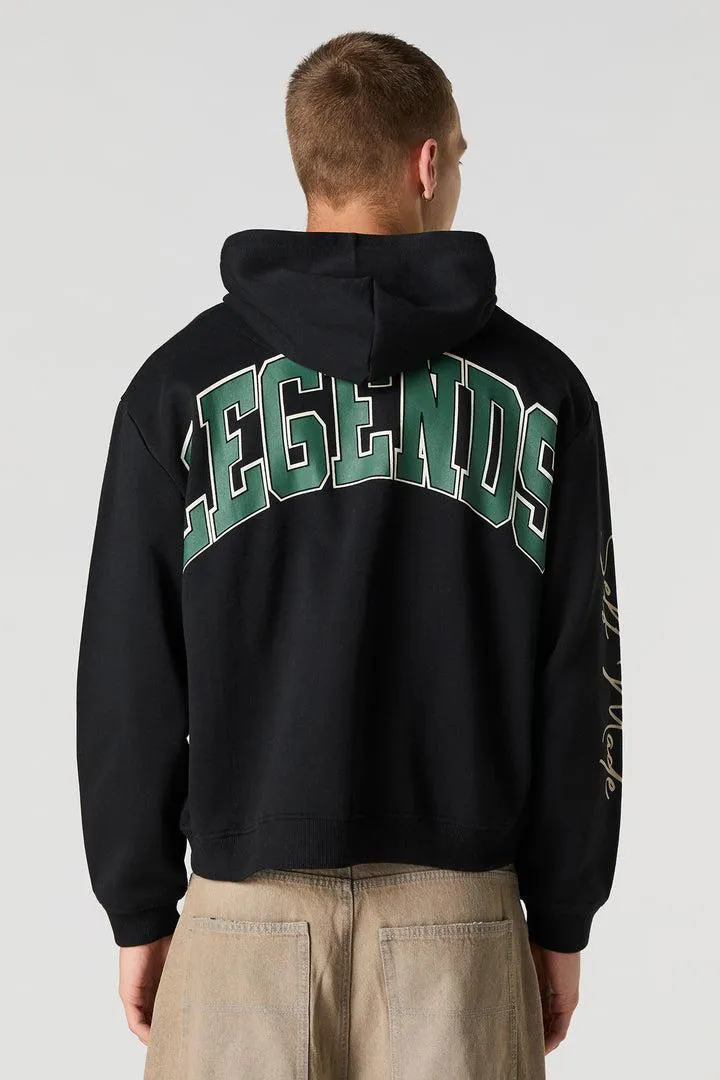 Legend Chenille Embroidered Zip-Up Fleece Hoodie