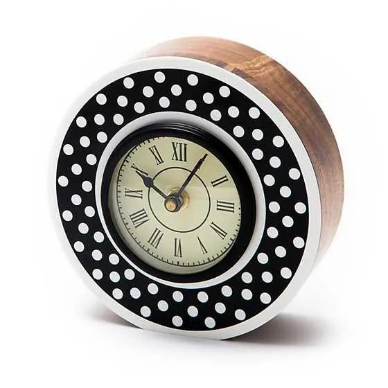 Dotty Round Desk Clock