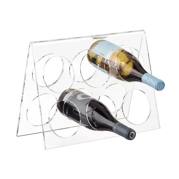 Three by Three 6-Bottle Acrylic Wine Rack