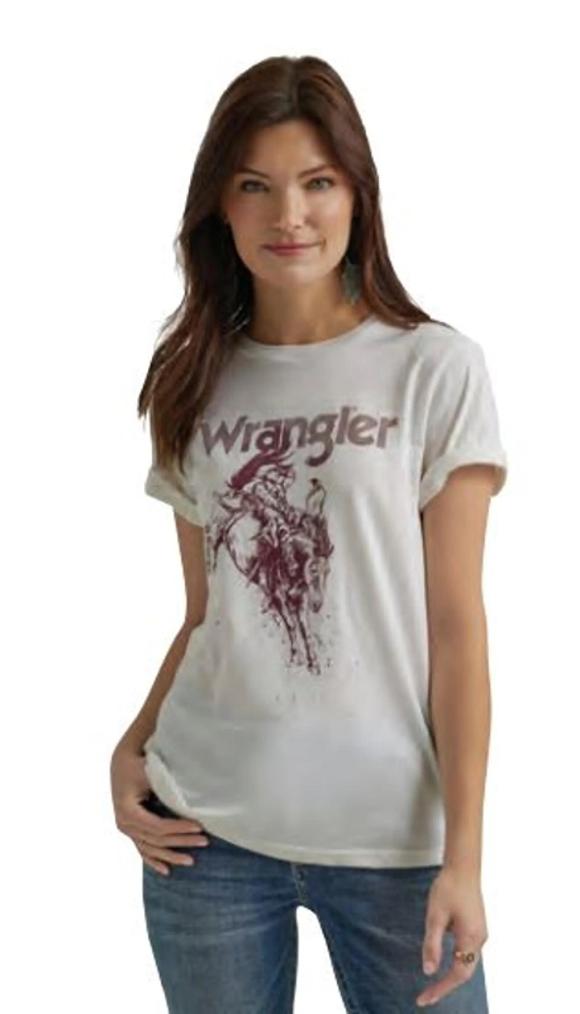 Wrangler Year-Round Marshmallow Heather Short Sleeve Shirt