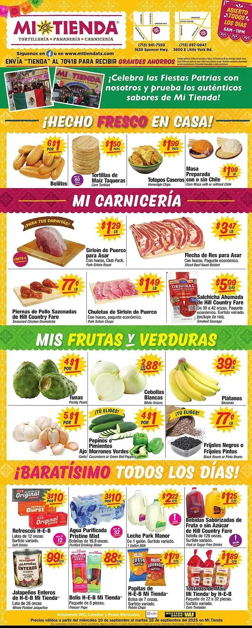 Weekly ad Mi Tienda weekly ad from September 10 to September 16 2025 - Page 1