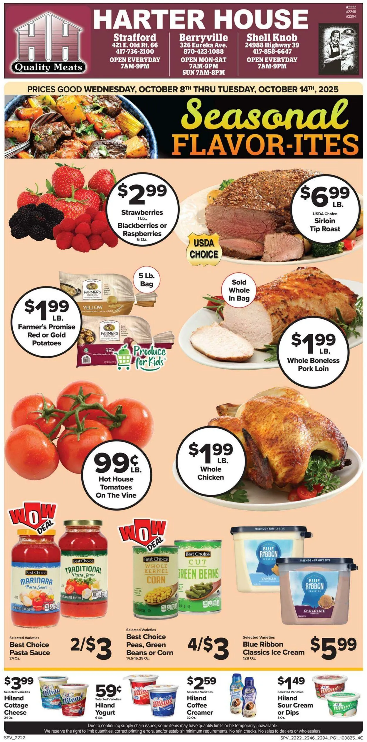 Weekly ad Harter House - Berryville, AR from October 8 to October 14 2025 - Page 1