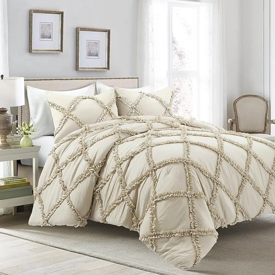 Lush Decor Neutral Solid King Comforter
