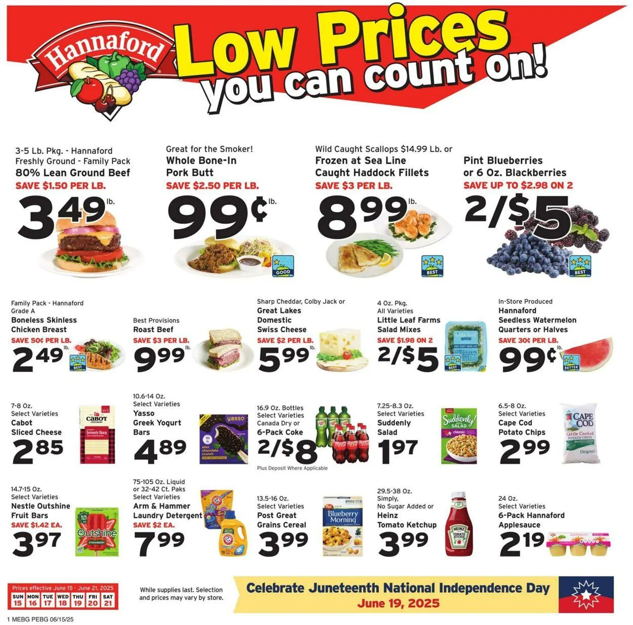 Weekly ad Hannaford Current weekly ad from June 15 to June 21 2025 - Page 1