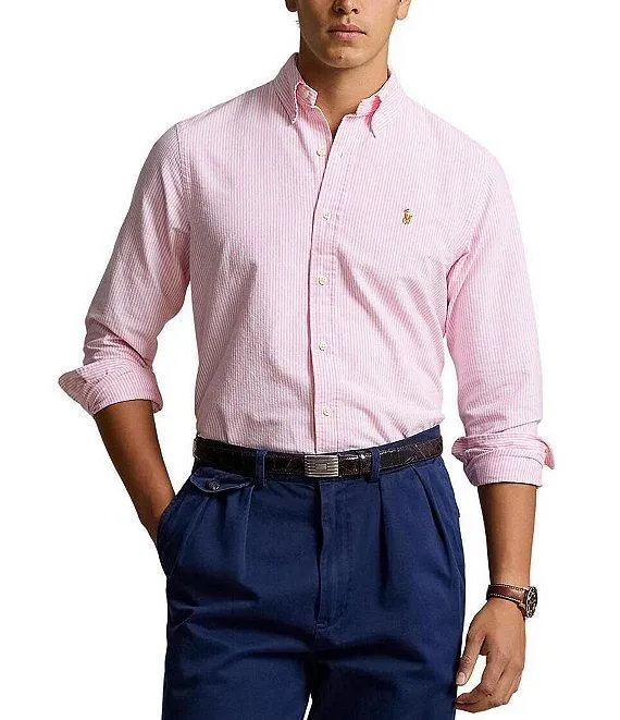 Classic Fit Striped Oxford Shirt