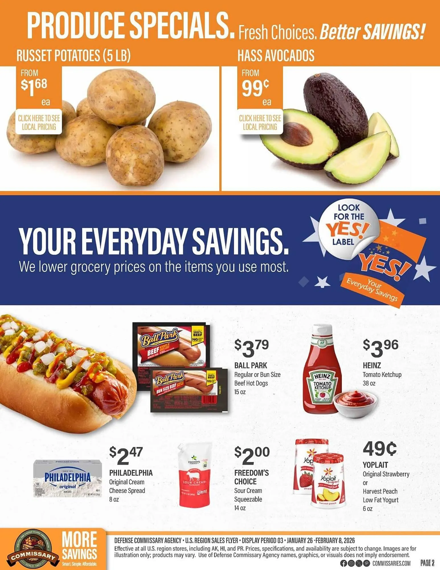 Weekly promotion Commissary weekly ad spanning from January 26 to February 8 2026 - Page 2 for Catalogue 365