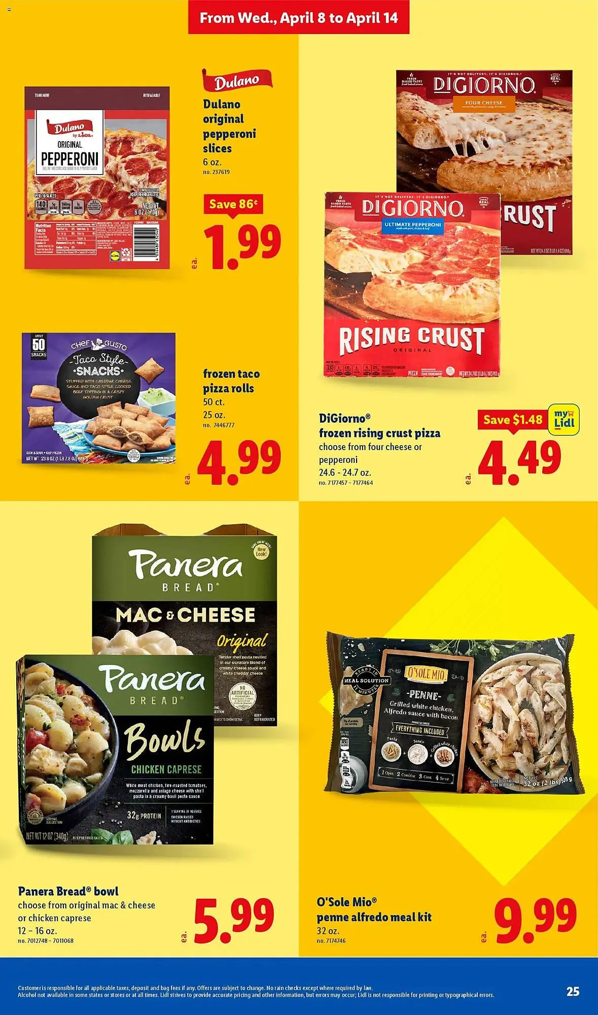 Weekly promotion Lidl weekly ad spanning from April 8 to April 14 2026 - Page 25 for Catalogue 365