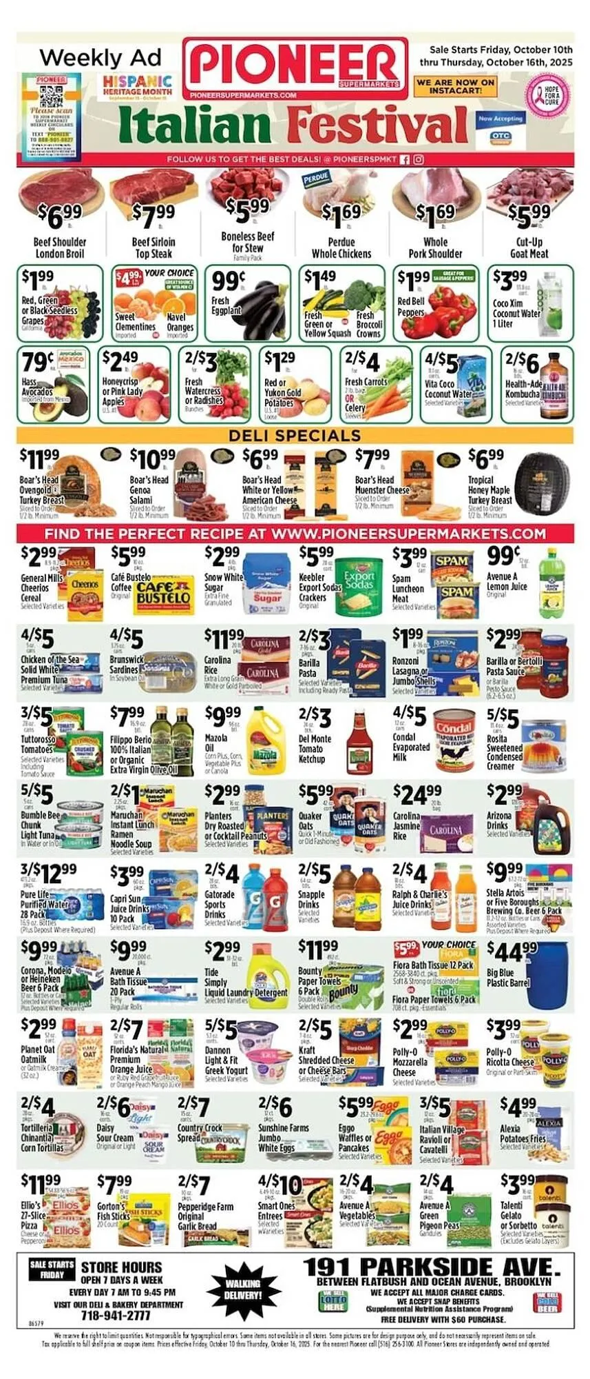 Weekly ad Pioneer Supermarkets weekly ad from October 10 to October 16 2025 - Page 1