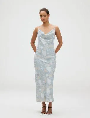 Crepe Printed Slip Dress