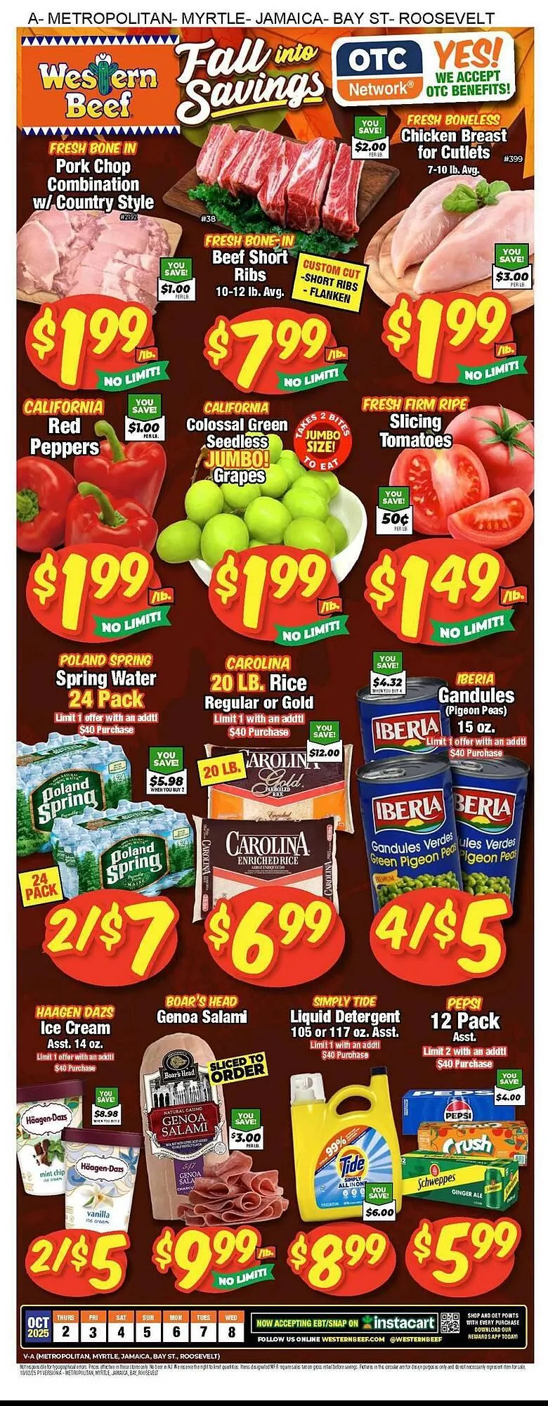 Weekly ad Western Beef circular from October 2 to October 8 2025 - Page 1