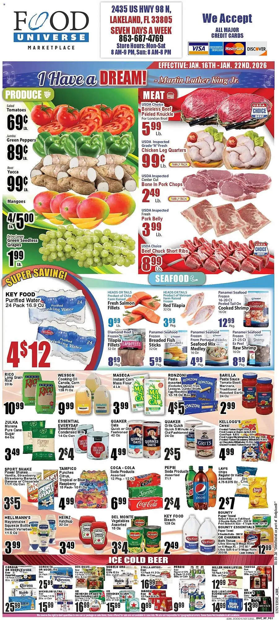Weekly ad Food Universe circular from January 16 to January 22 2026 - Page 1