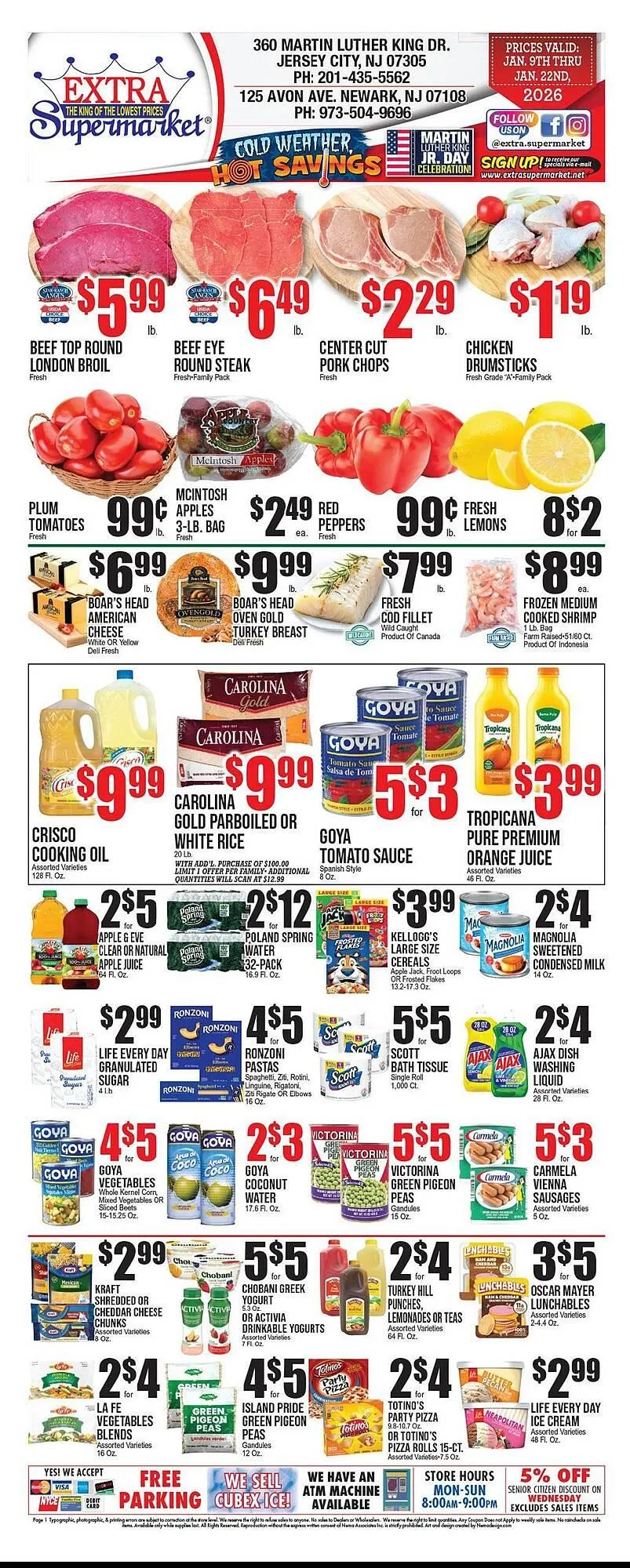 Weekly ad Extra Supermarket circular from January 9 to January 22 2026 - Page 1
